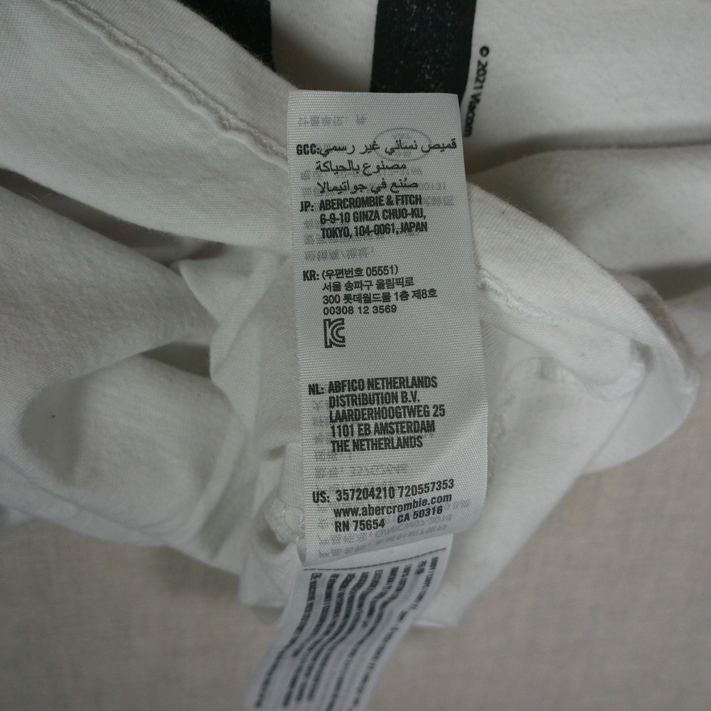 Hollister MTV Graphic Tee Mens Large Black White Excellent Split T-Shirt - Picture 5 of 6